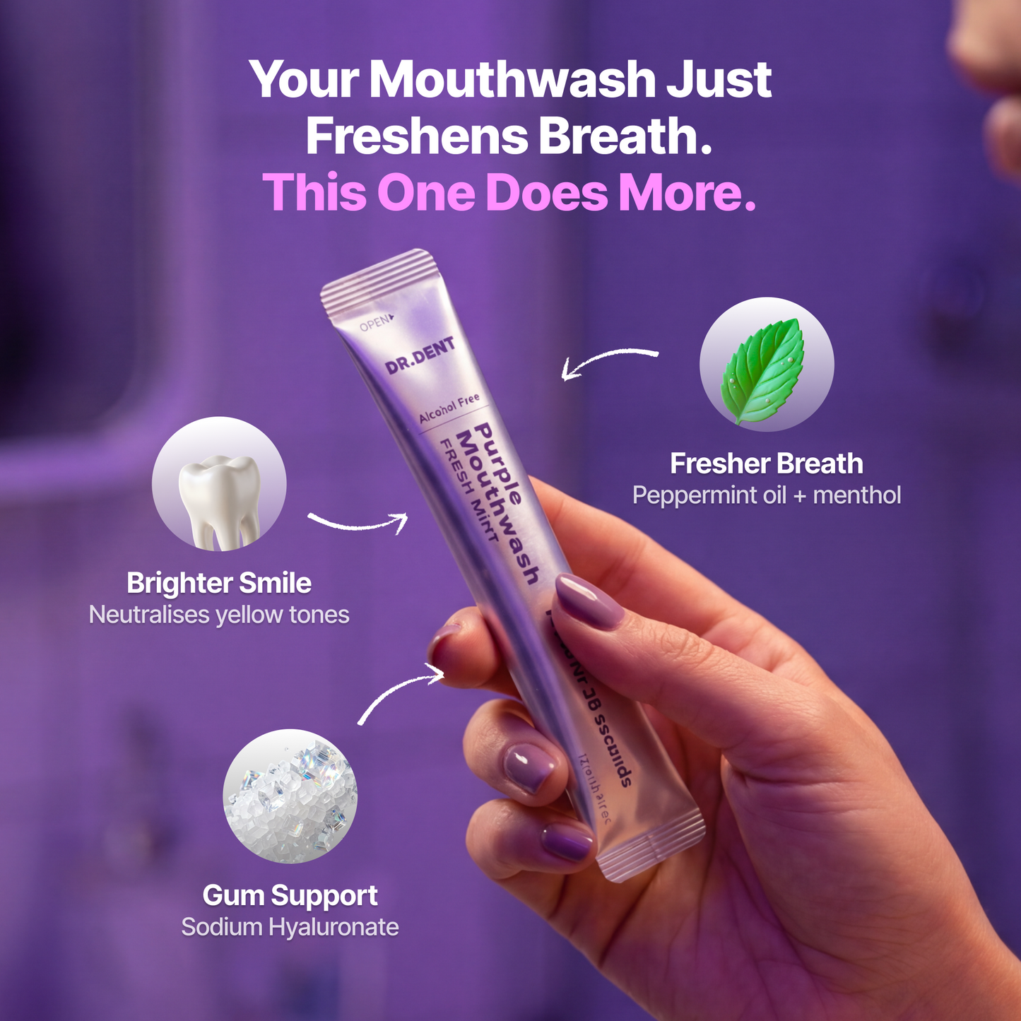 Dr. Dent Purple Whitening Mouthwash